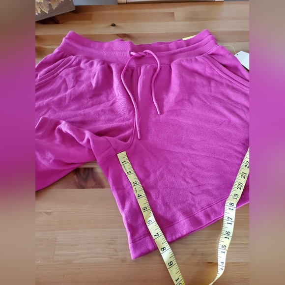 All In Motion - Women's High-Rise Pull-On Fleece Shorts Pink Size L - Picture 5 of 10